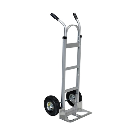 Vestil Silver Aluminum Dual Handle Hand Truck 500 lb Pneumatice Wheels ALUM-H